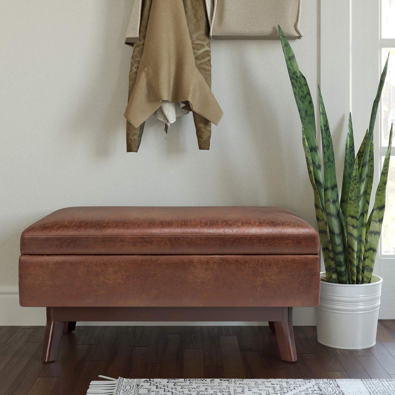 Simpli Home Owen Small Rectangular Storage Ottoman