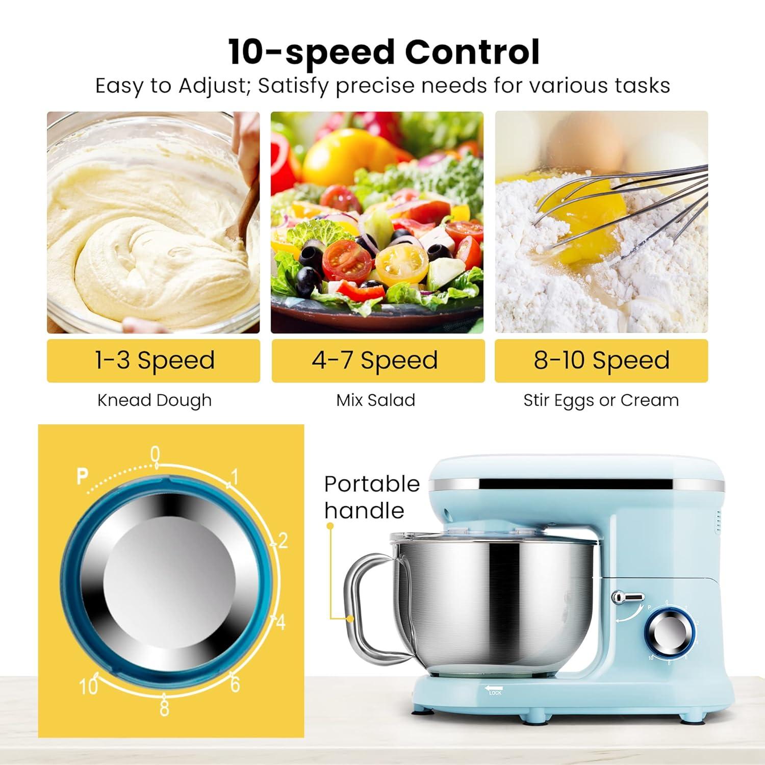 660W 10 Speed 6 Quart Tilt-Head Stand Mixer