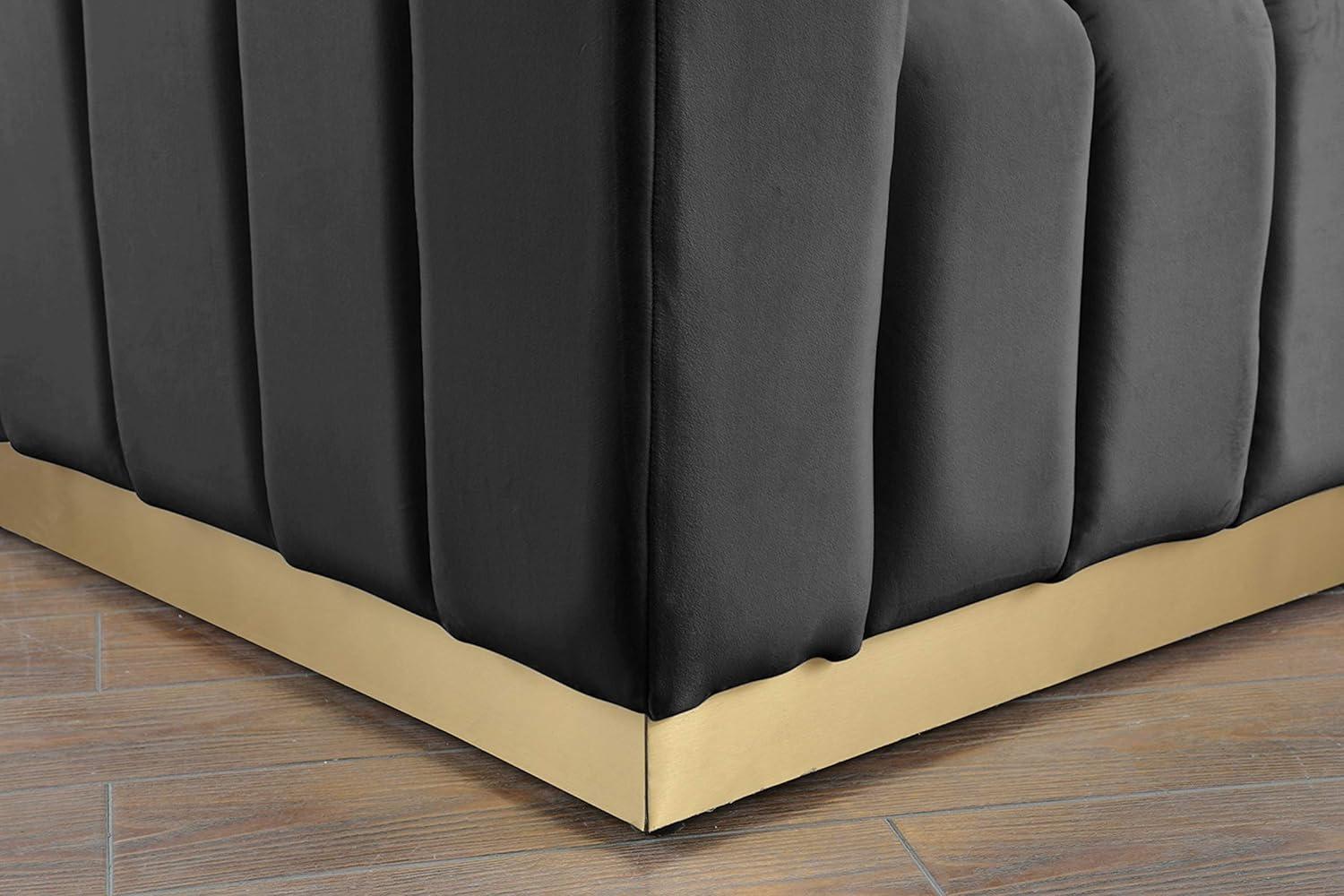 Meridian Furniture Marlon Gray Velvet Sofa