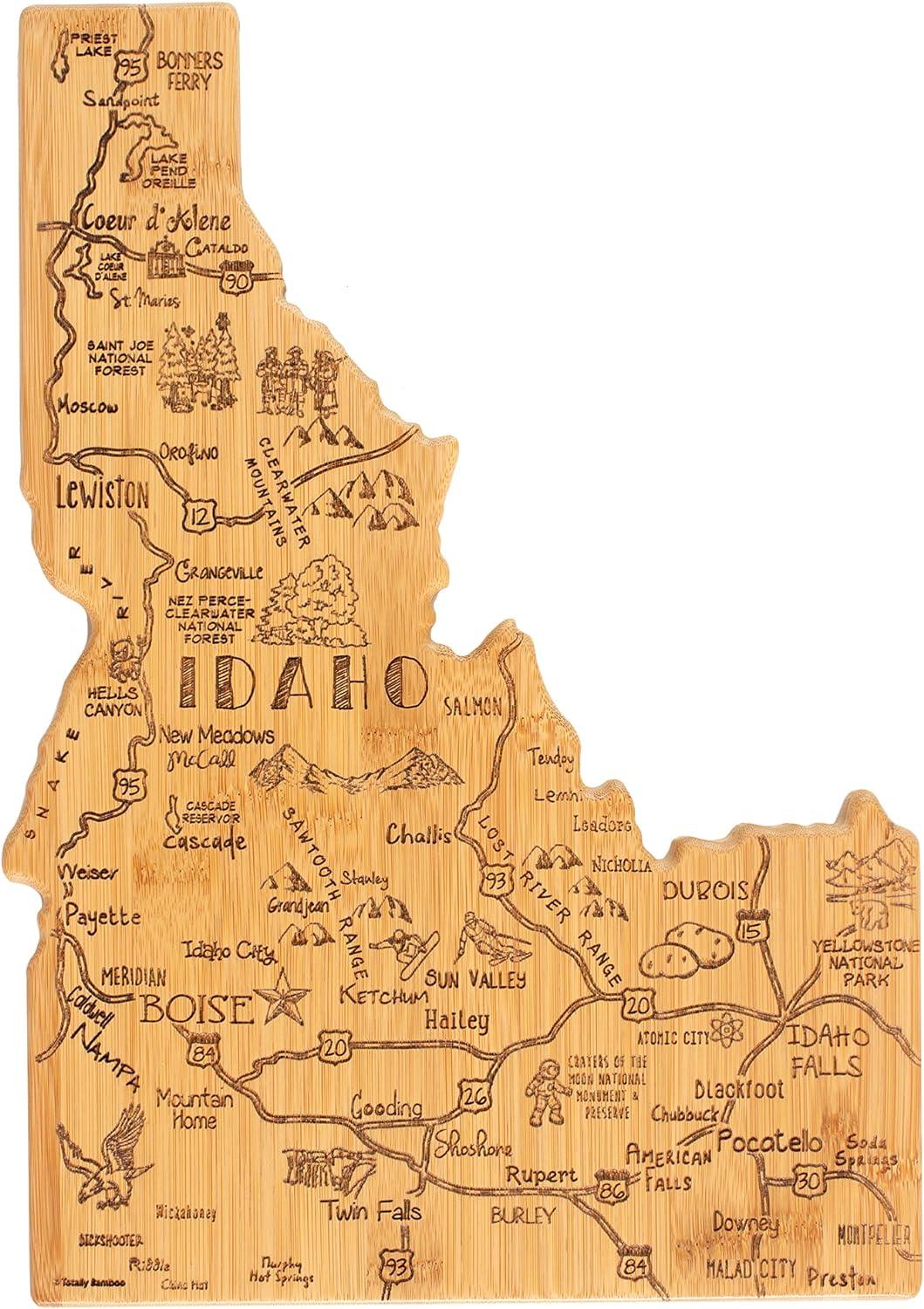 Totally Bamboo Destination Idaho Serving and Cutting Board