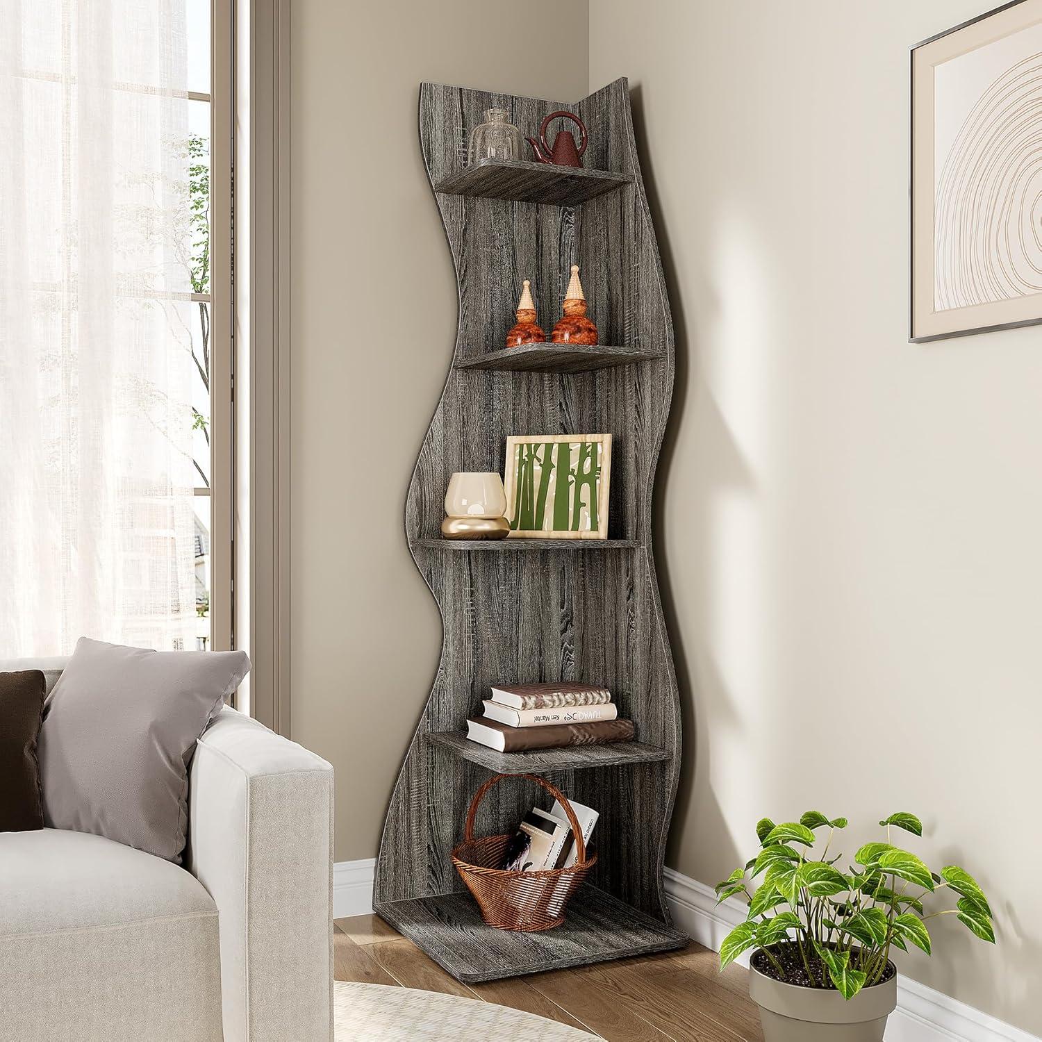 Millwood Pines Arhab Corner Bookcase