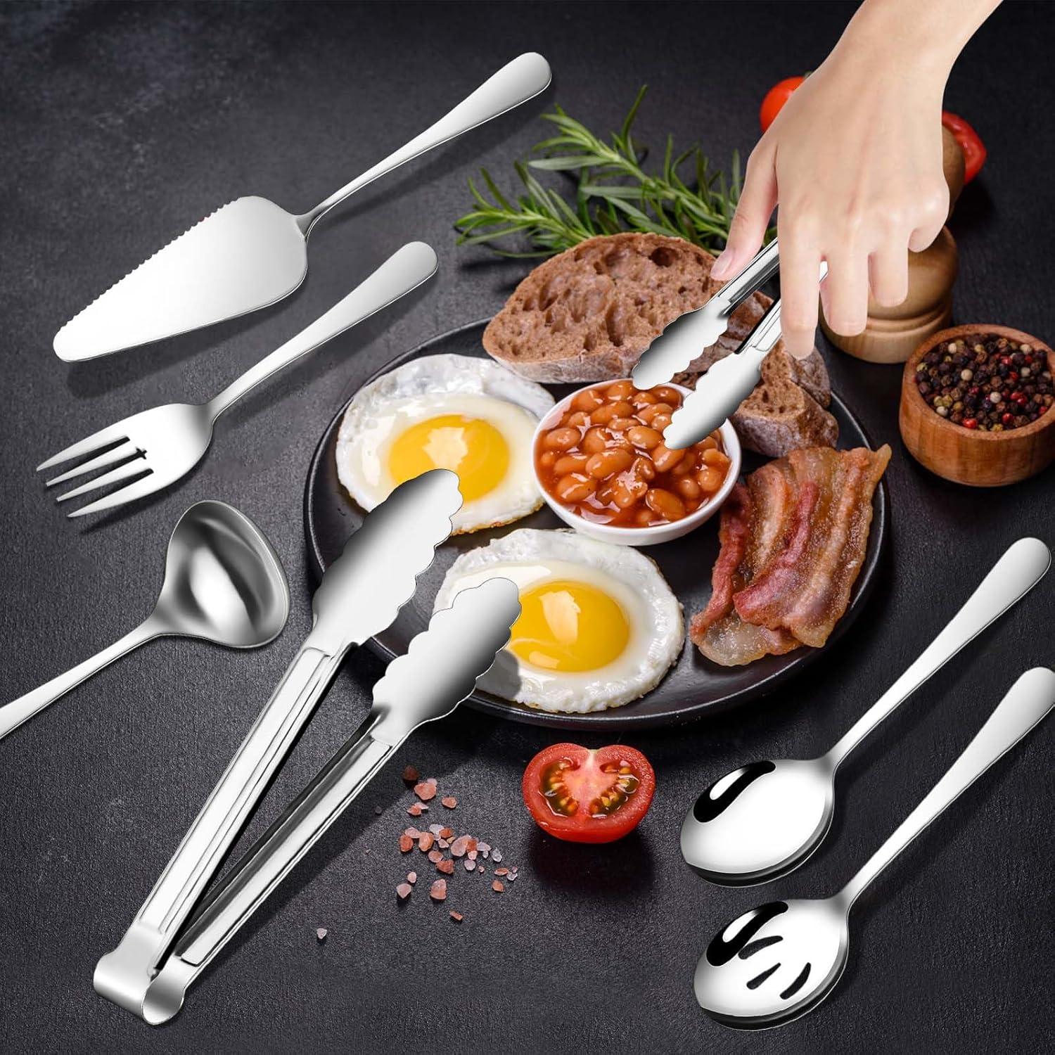 Stock Preferred 12-piece Stainless Steel Serving Utensil Set