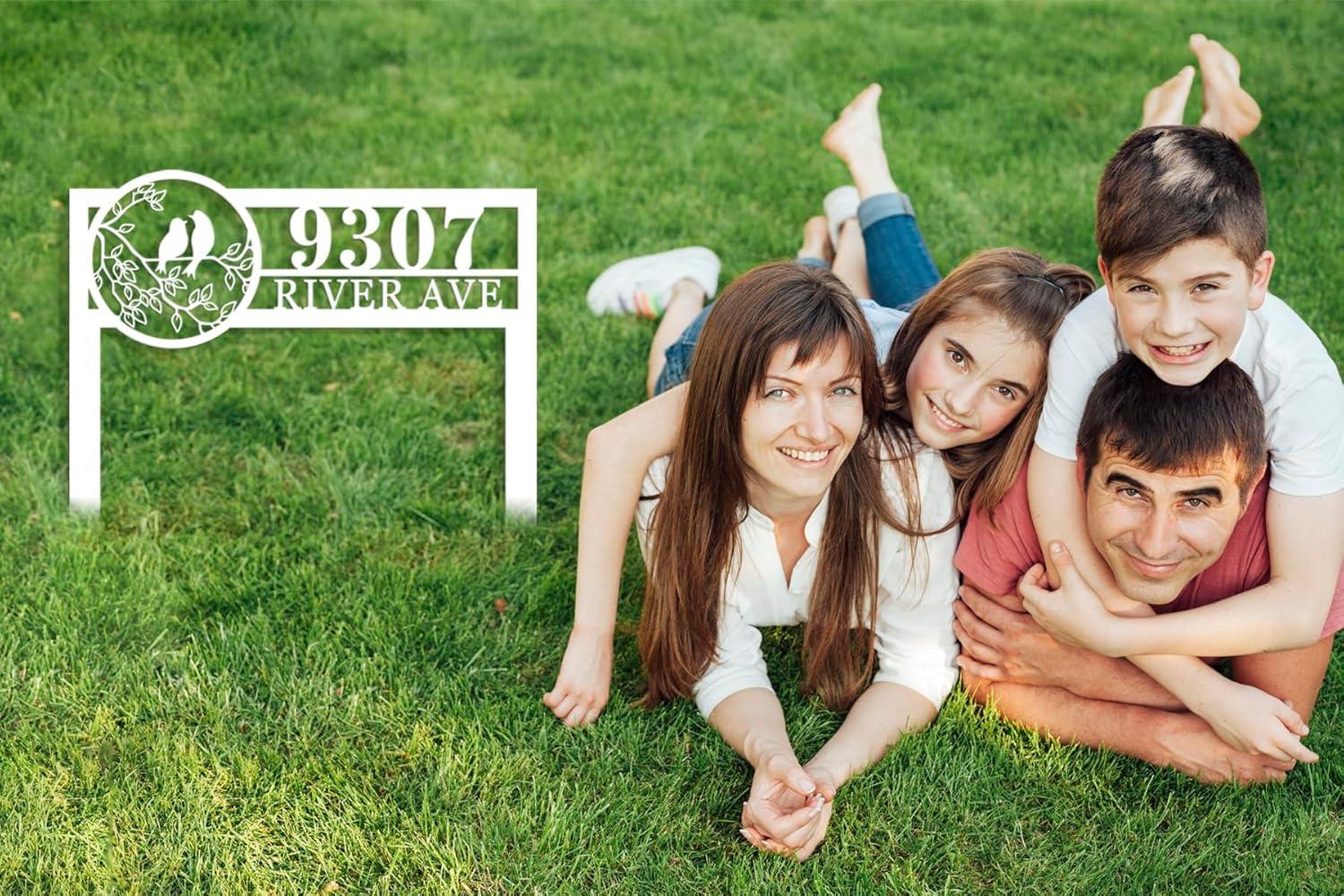 COBEKY Personalized Home Street Number Gate Fence Or Front Door Plaque | Realtor Closing Gift