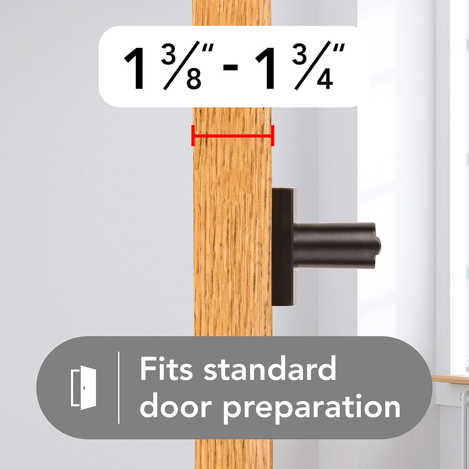 Baldwin Spyglass , Half Dummy Door Reversible Lever, Non-Turning Door Handle for Closet, French Door, With Microban Protection, in Matte Black