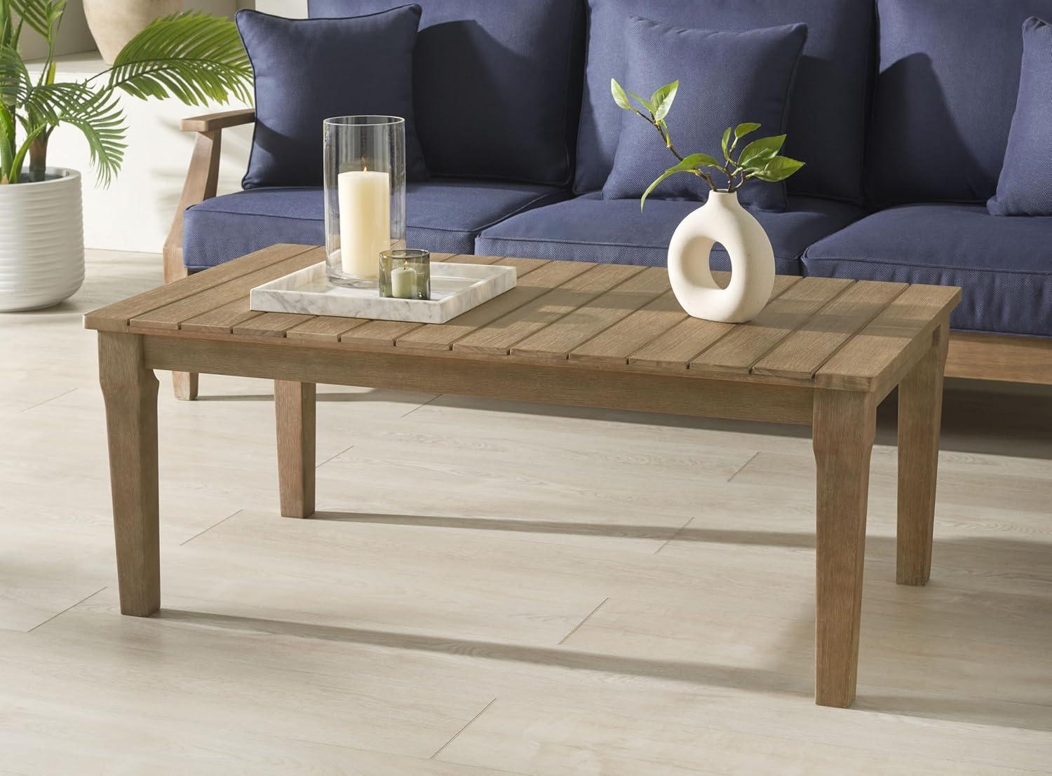 Martinique Patio Coffee Table - Indoor/Outdoor - CPT1014 - Natural - Safavieh