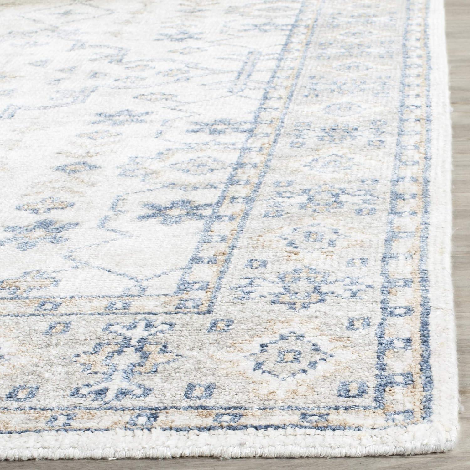 SAFAVIEH Maharaja Francesca Floral Area Rug, Ivory/Blue, 9' x 12'