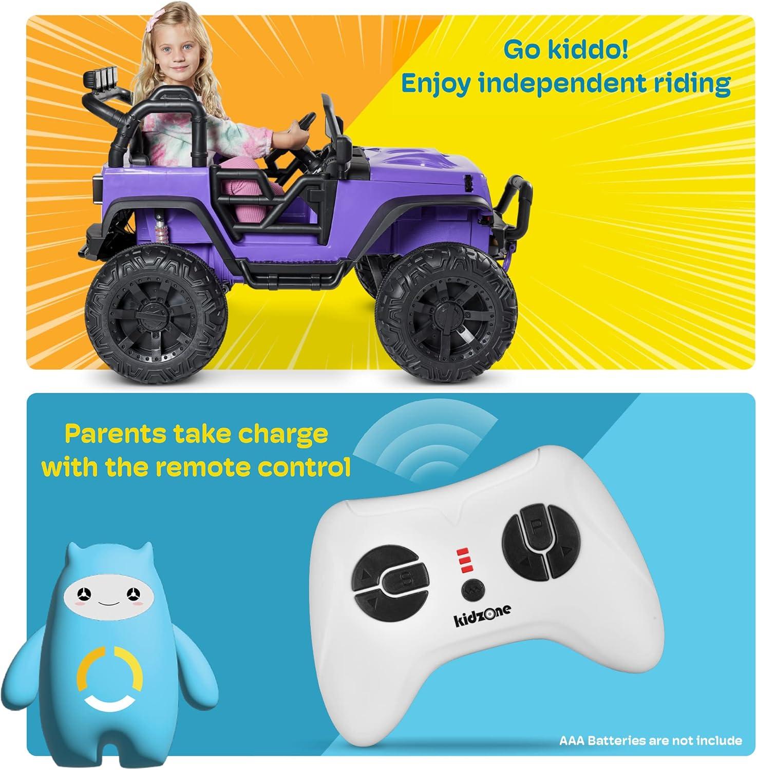 Kidzone Grey 12V SUV Ride-On Truck with Remote Control