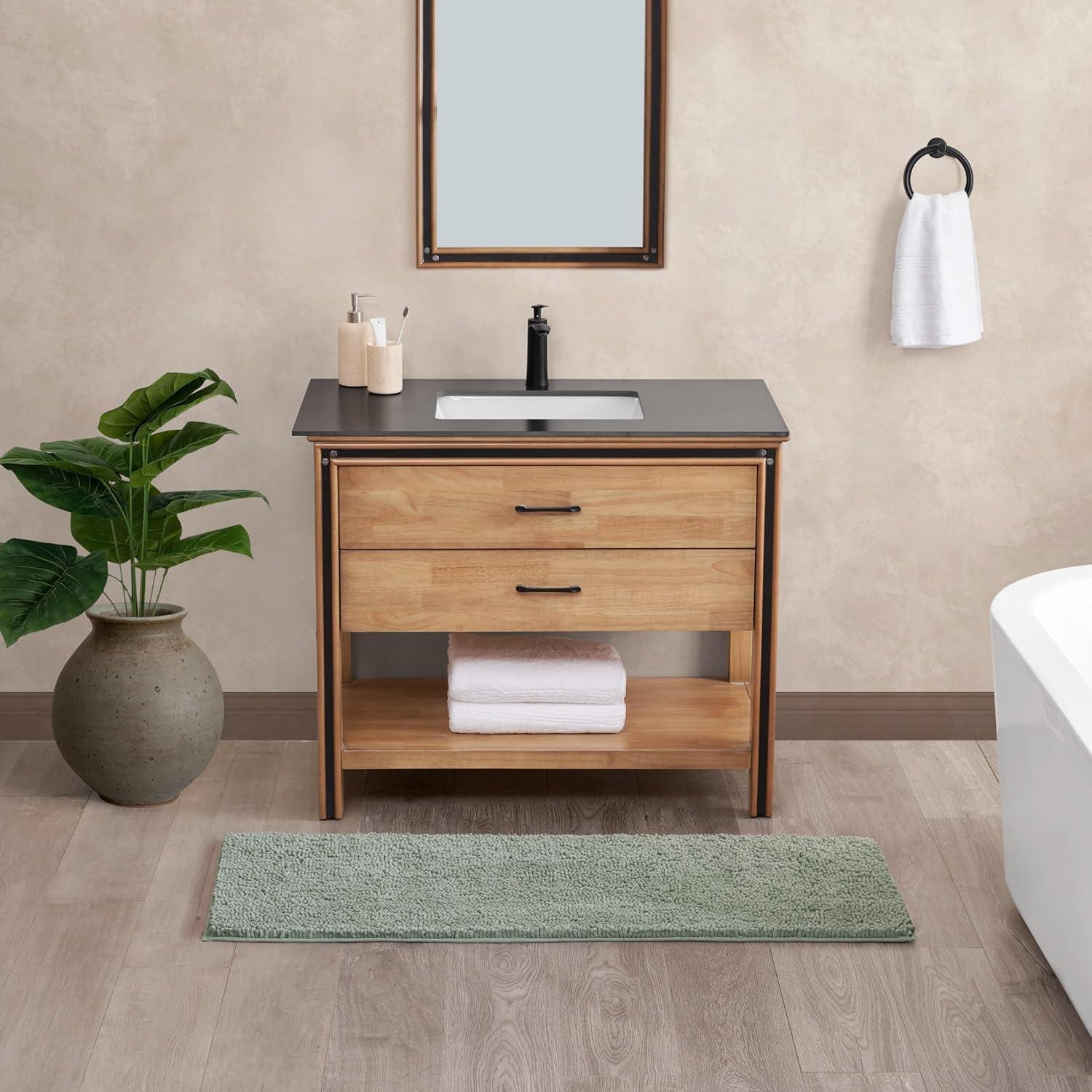Resort Collection Chenille Plush Loop Bath Mats