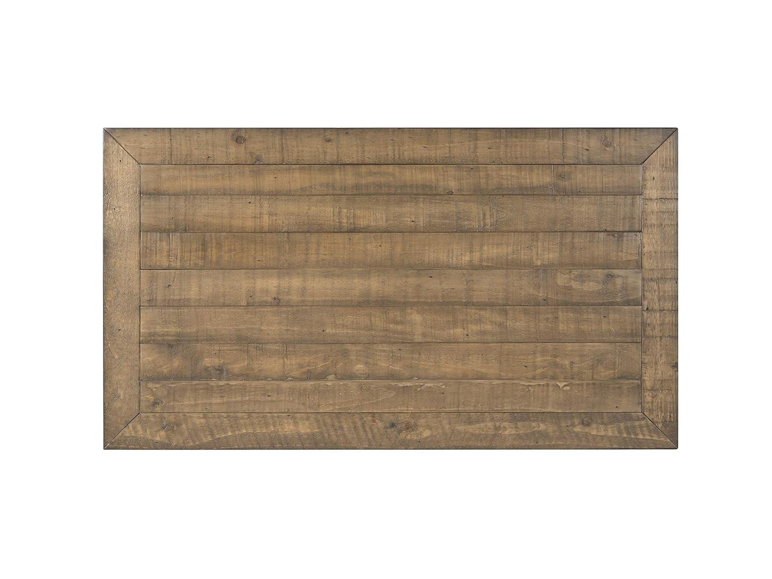 Coastal Style Rectangular Wooden Coffee Table with 2 Drawers, Brown- Saltoro Sherpi