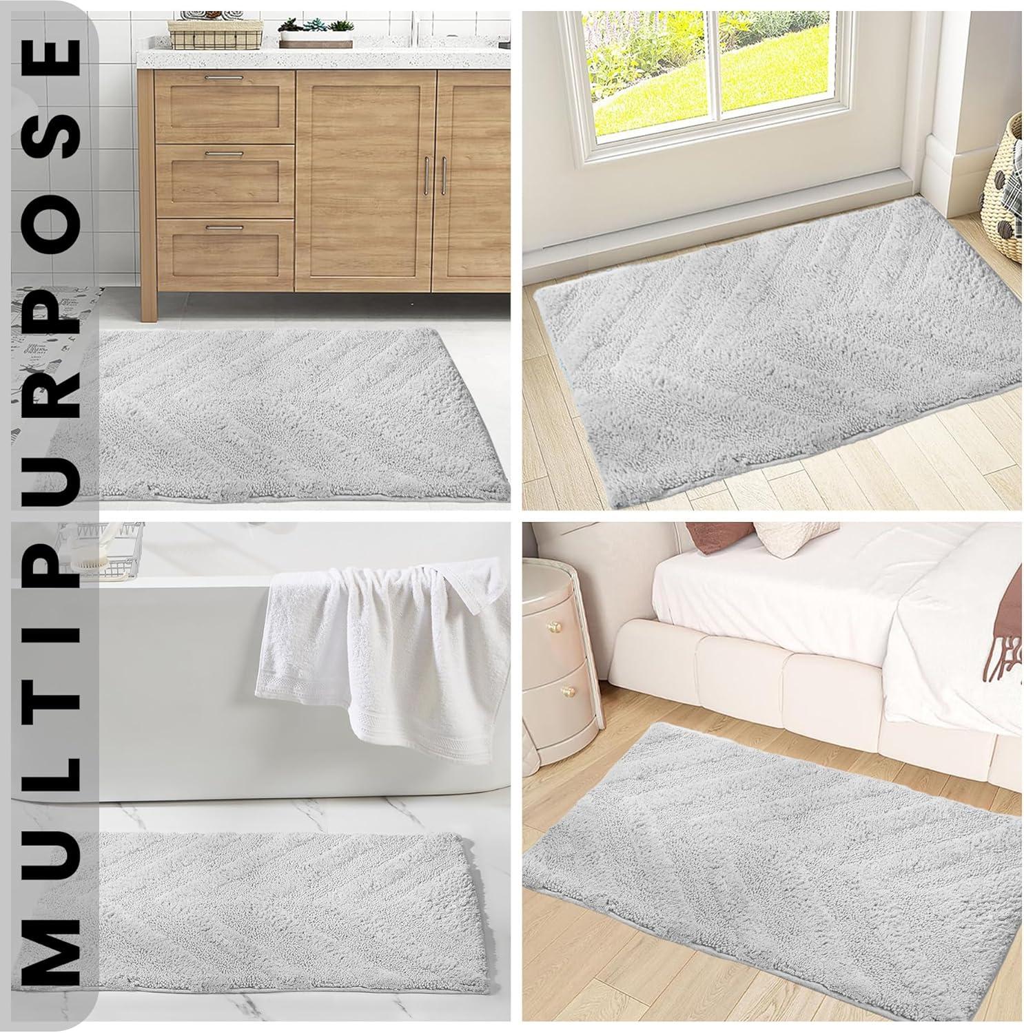 Better Trends Kus Corrigan 100% Cotton Machine Washable Anti-Skid Bathroom Rug