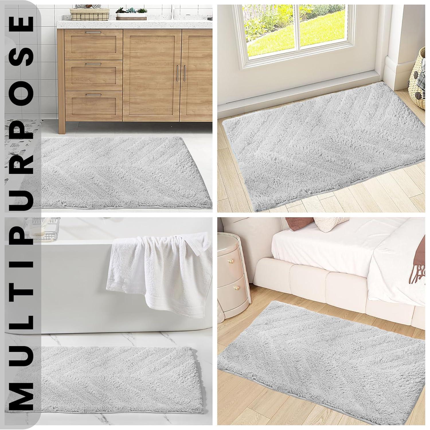 Better Trends Kus Corrigan 100% Cotton Machine Washable Anti-Skid Bathroom Rug