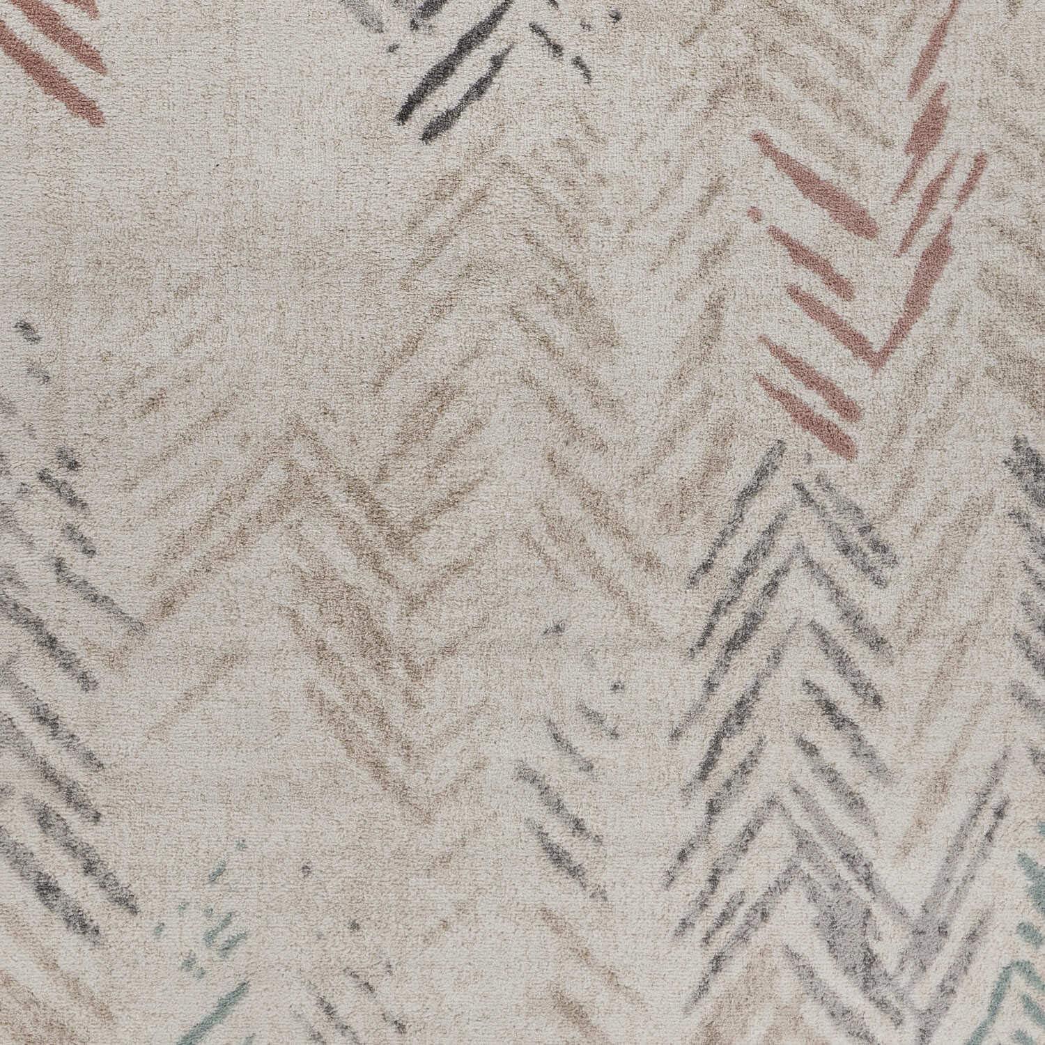 Ox Bay Arrows Distressed 5x8 Multi-color Chevron Herringbone Area Rug