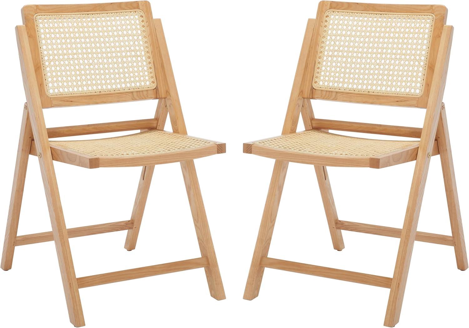 Dan Rattan Folding Dining Chair (Set of 2)