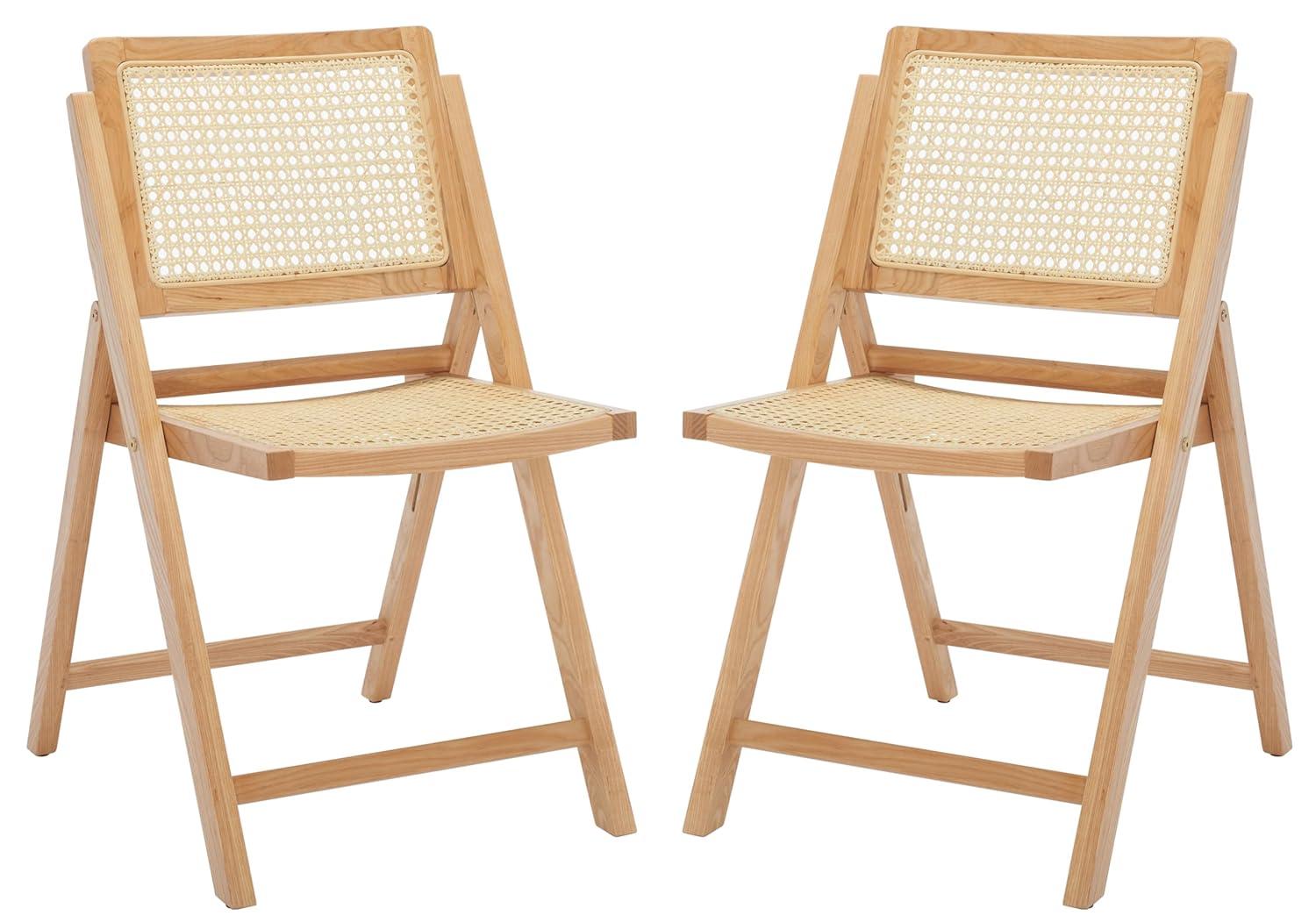 Dan Rattan Folding Dining Chair (Set of 2)
