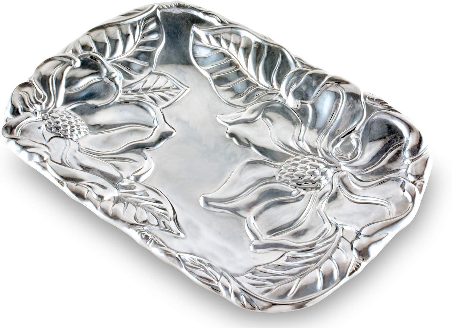 Arthur Court Designs Magnolia Aluminum Platter