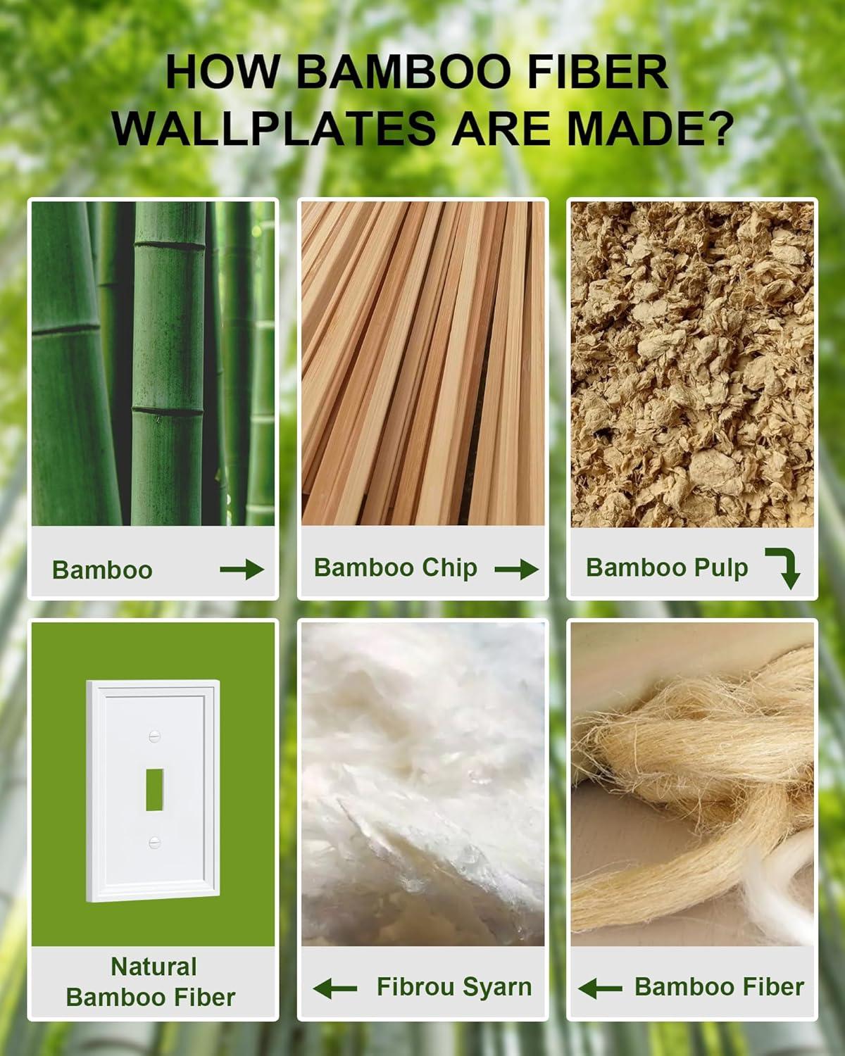 Modern Decorative Wall Plate Switch Plate Outlet Cover, Vintage Retro Wood Grain Design(Single Toggle-4 Pack, White)