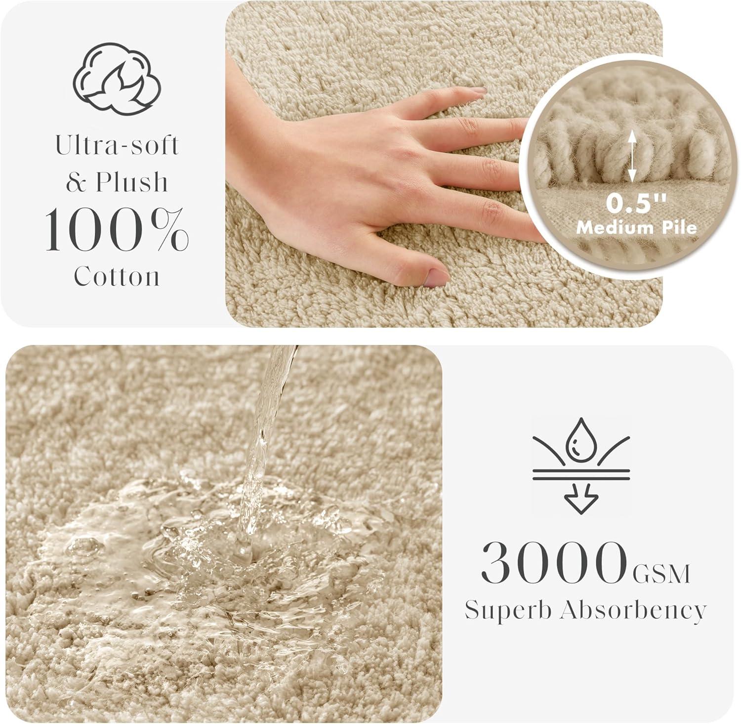 Madison Park Signature Splendor 100% Cotton Tufted 3000 GSM Reversible Bath Rug
