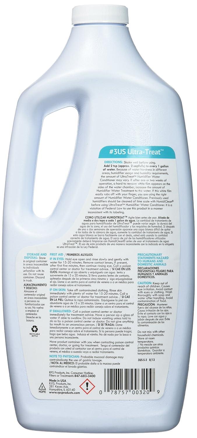 BestAir® 3US Ultra-Treat Ultrasonic/Vaporizer Water Treatment for Humidifiers, 32oz, White