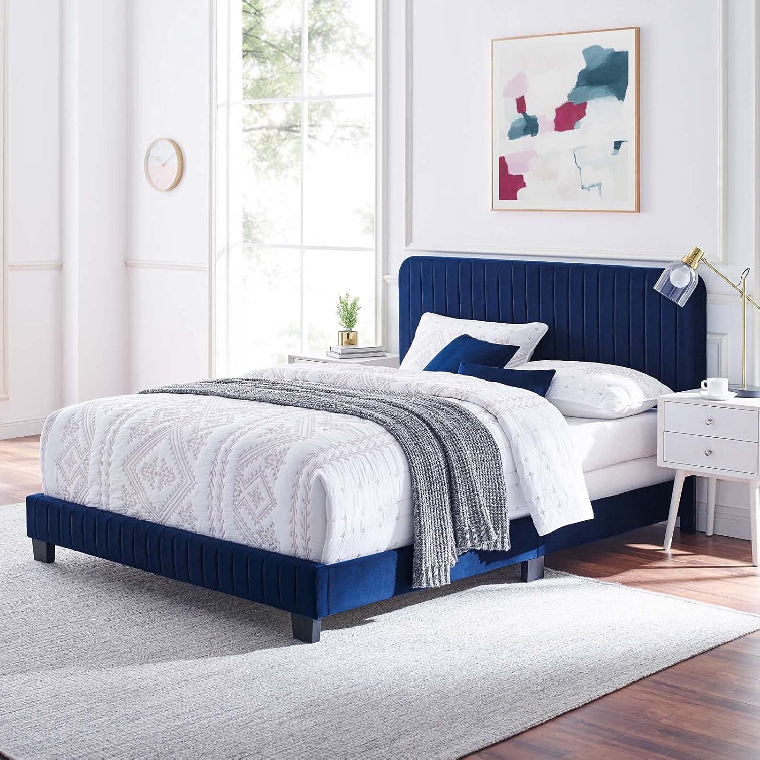 Modway Celine Channel Tufted Performance Velvet Full Bed