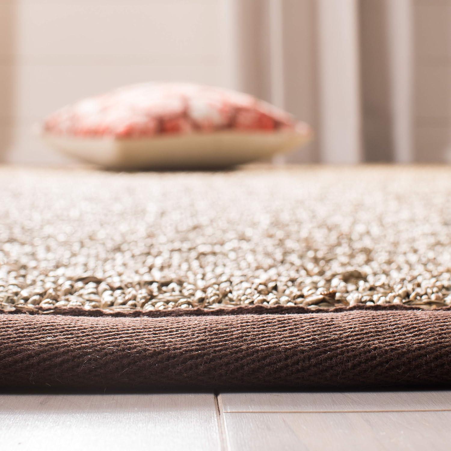 Natural Fiber NF114 Power Loomed Runner Rug - Natural/Dark Brown - 2'6"x10' - Safavieh.