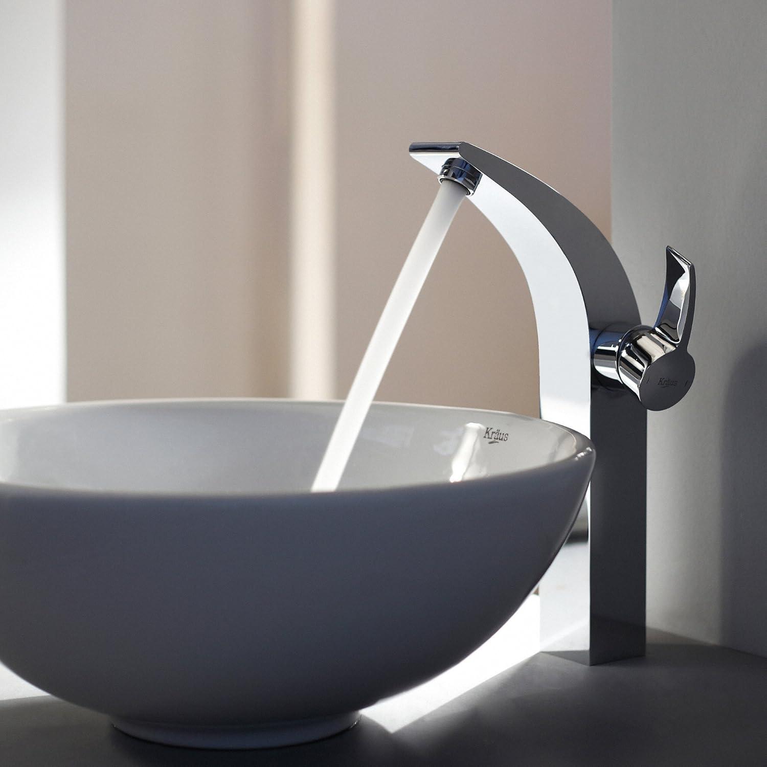 Thin ceramics Circular Vessel Bathroom Sink