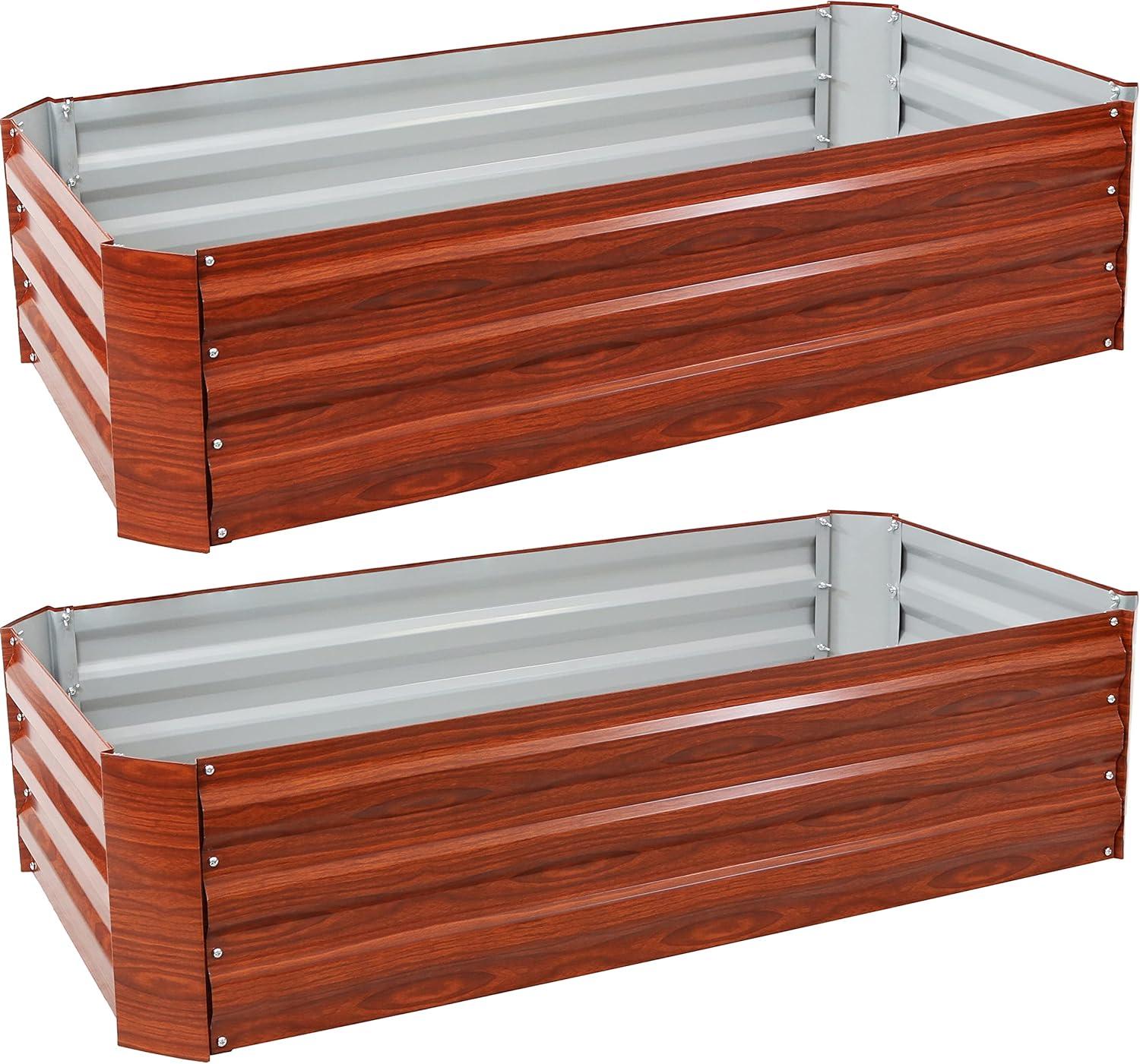 Ippolito Rectangular Galvanized Steel Raised Garden Bed