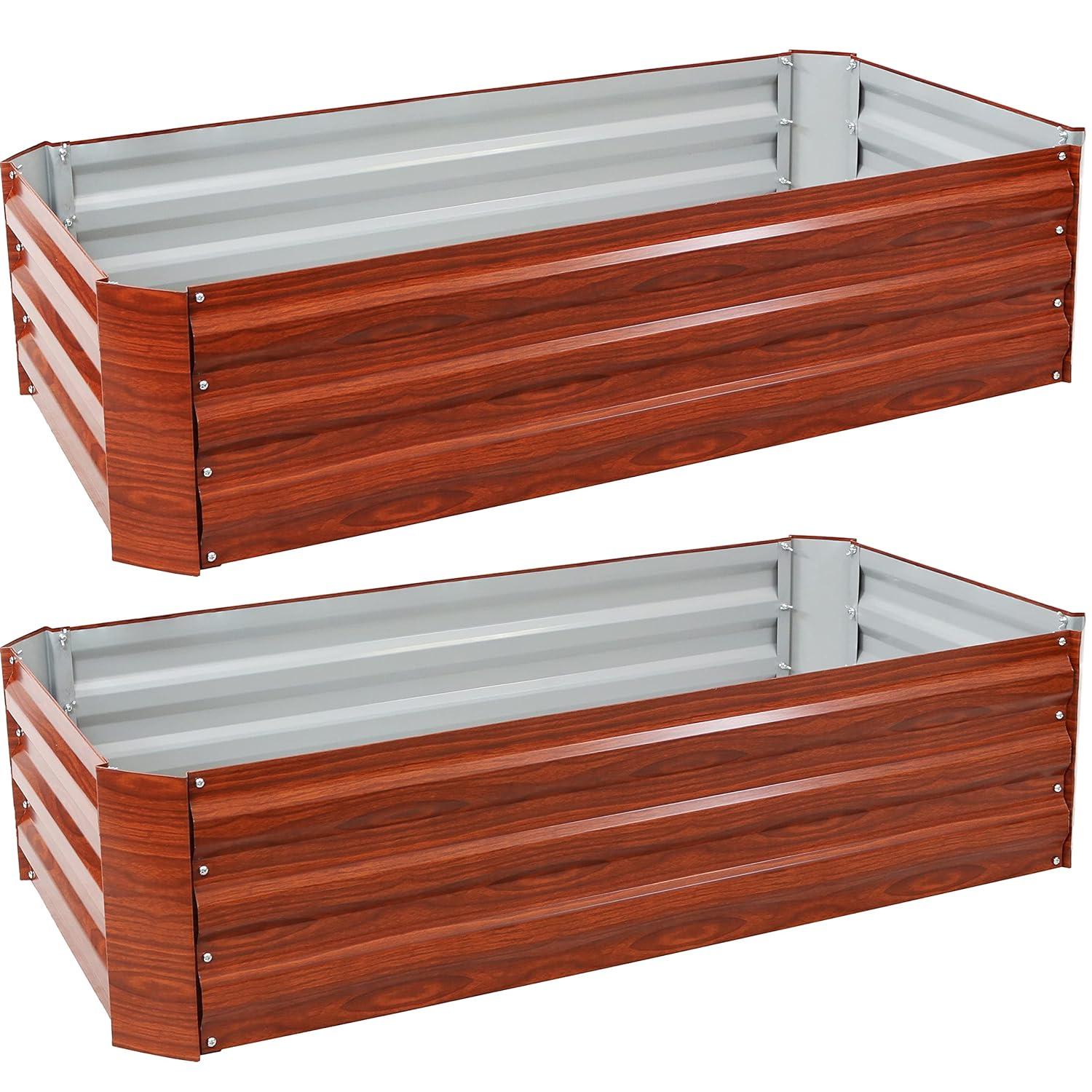 Ippolito Rectangular Galvanized Steel Raised Garden Bed