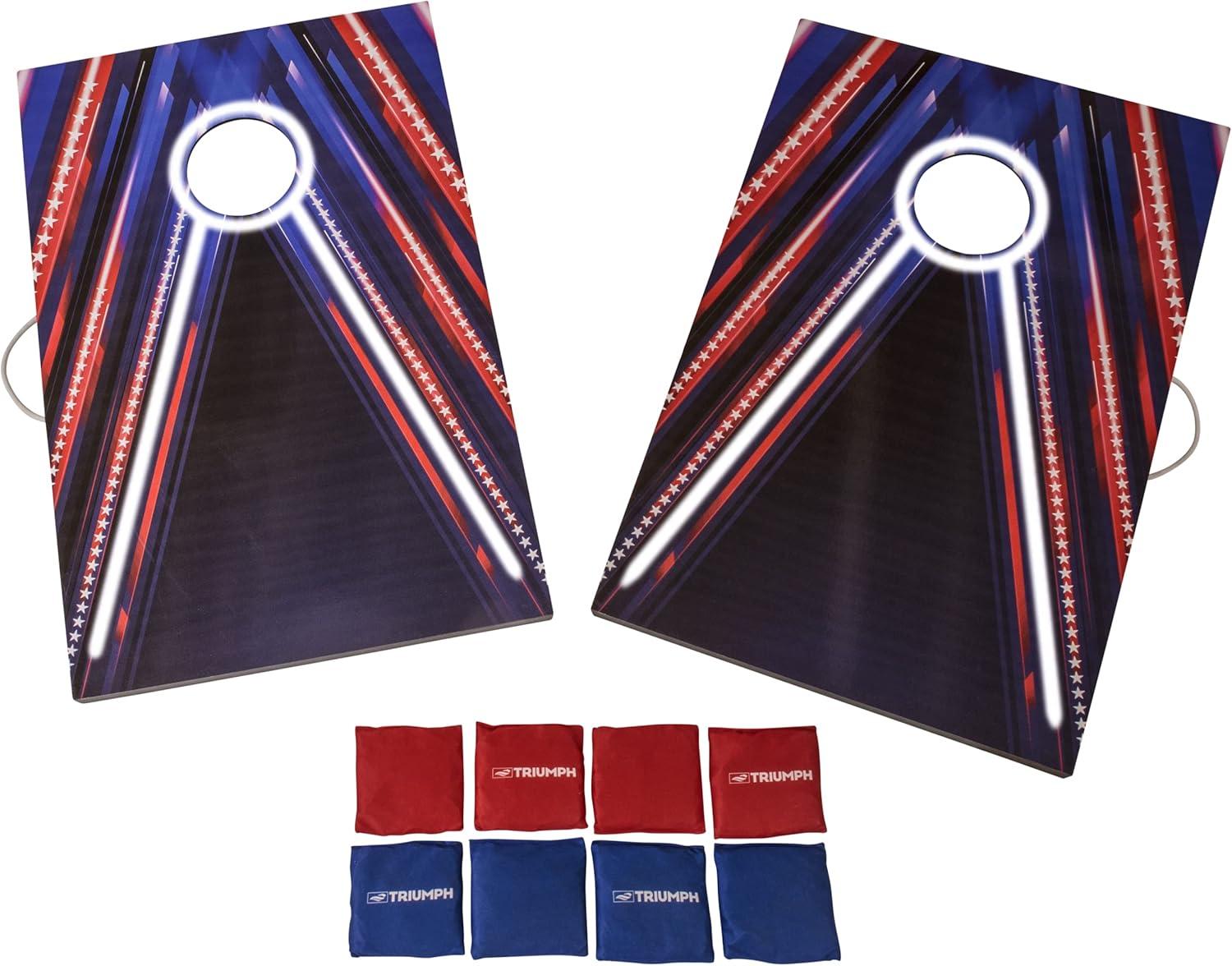 Triumph Sports LED 2'x3' Patriotic Flag Pattern Bag Toss