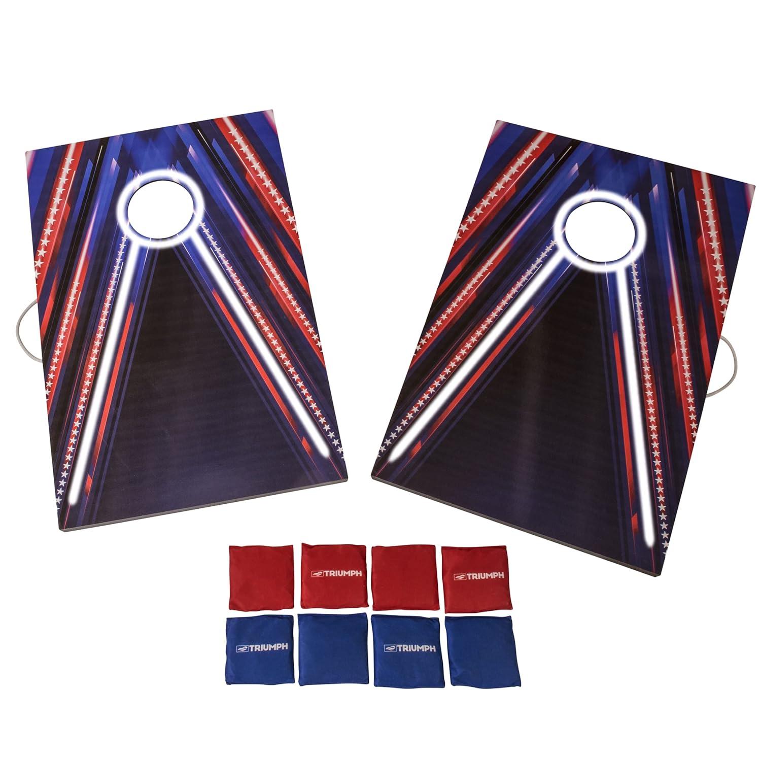 Triumph Sports Triumph Led Patriotic Cornhole Set