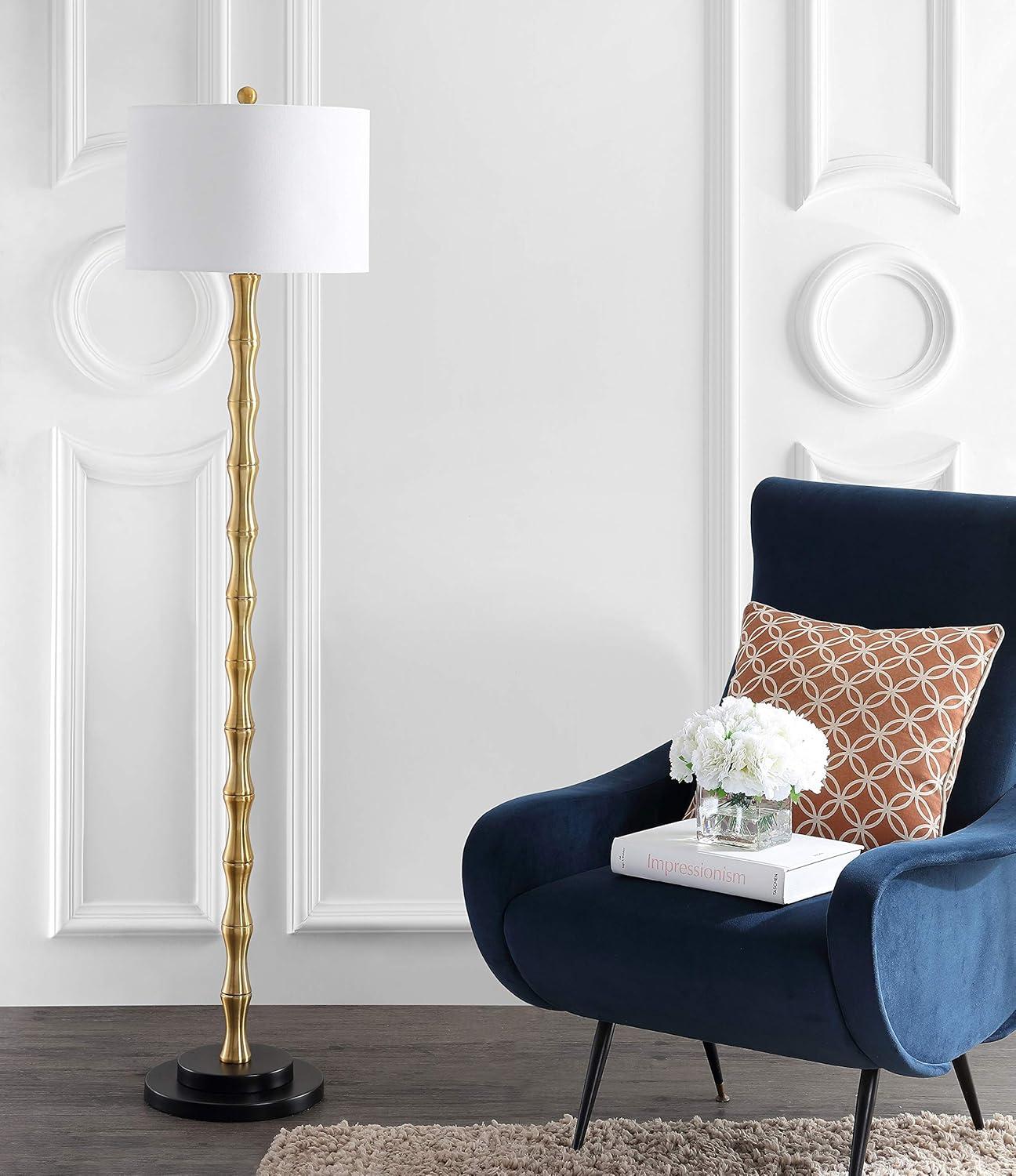 Ko Lighten Floor Lamp - Antique Brass - Safavieh