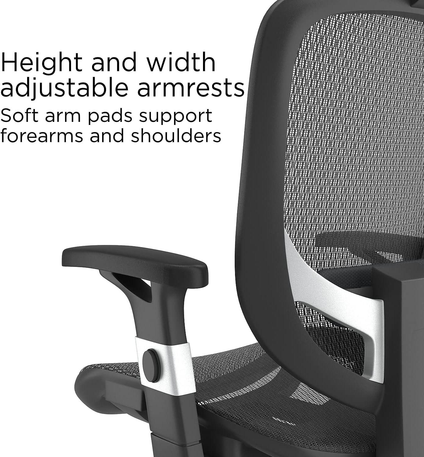 Staples Hyken Ergonomic Mesh Swivel Task Chair, Black (UN59460)