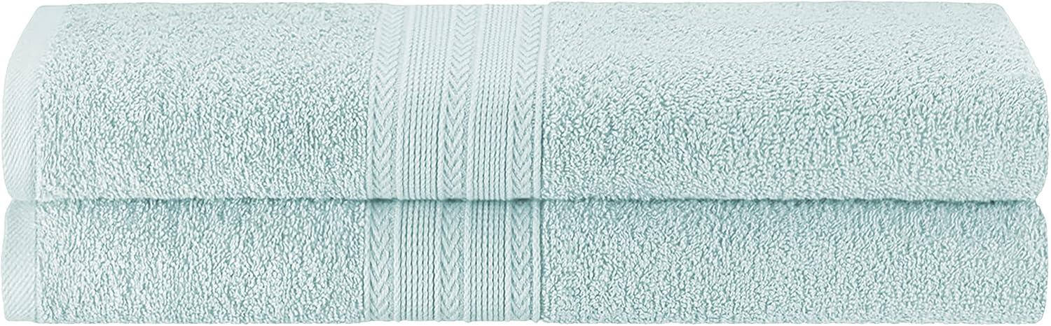 Superior Eco-Friendly Cotton 2-Piece, Aqua Marine, Bath Sheet Set