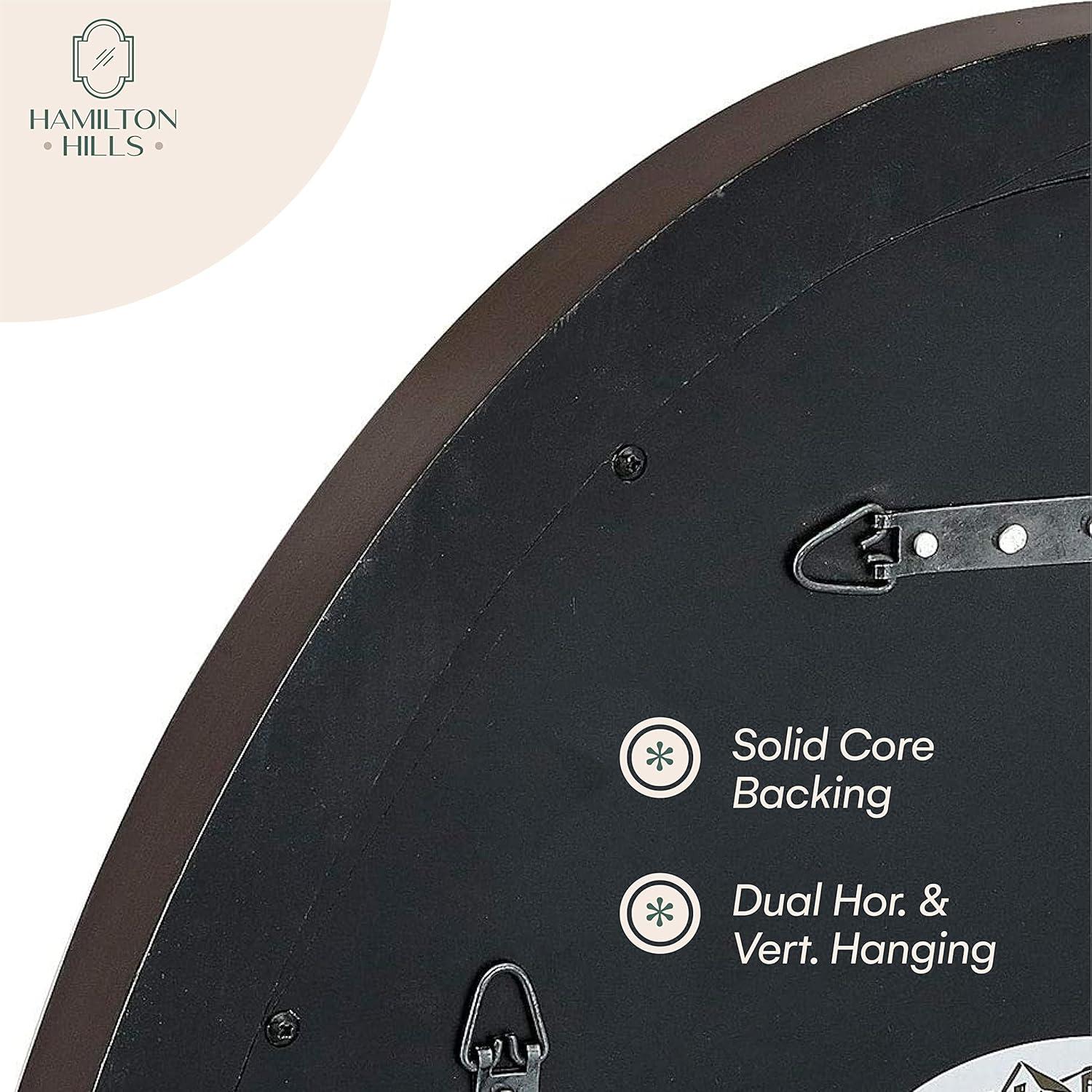 Hamilton Hills 24" x 36" Oval Wenge Framed Wall Mirror