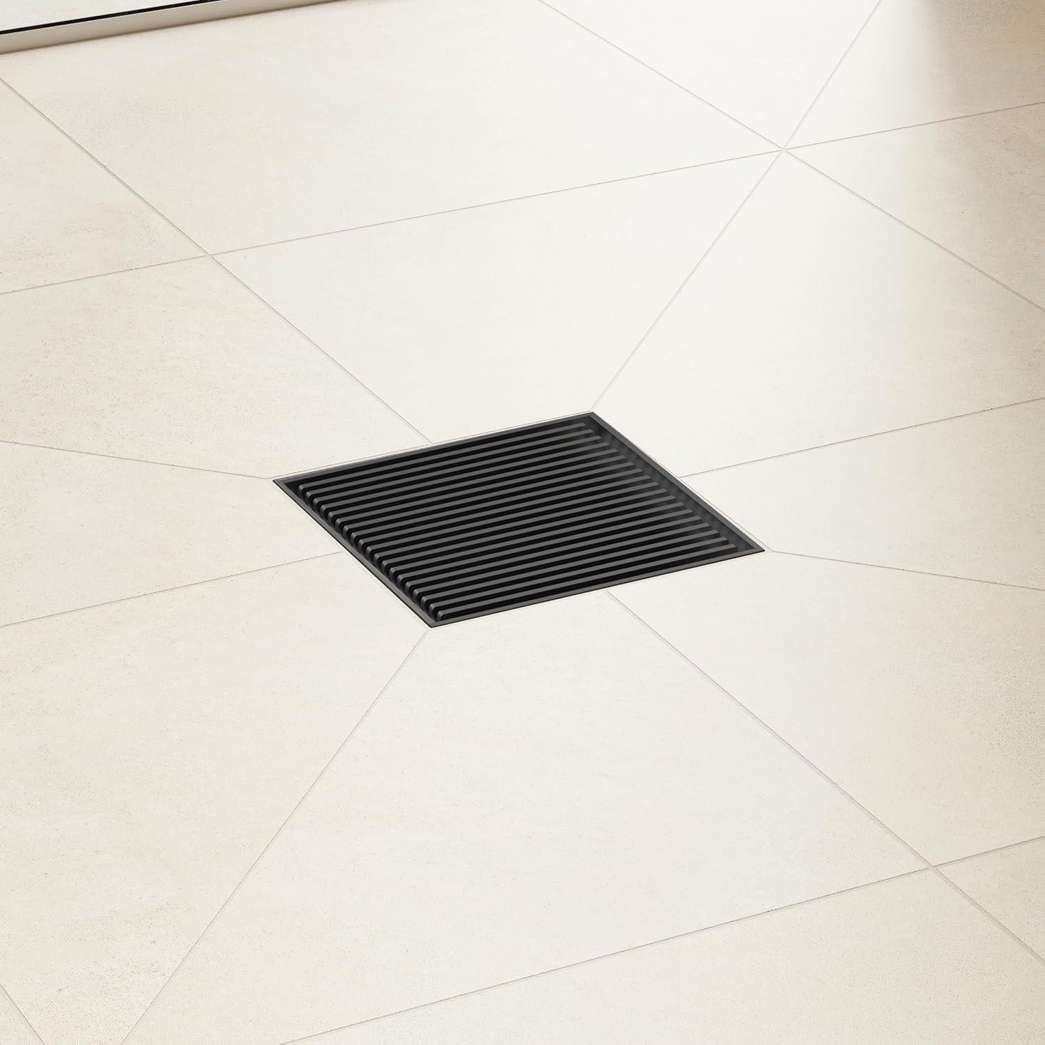 Rain Brilliance Boardwalk 4"x 4" Tile-In Shower Drain