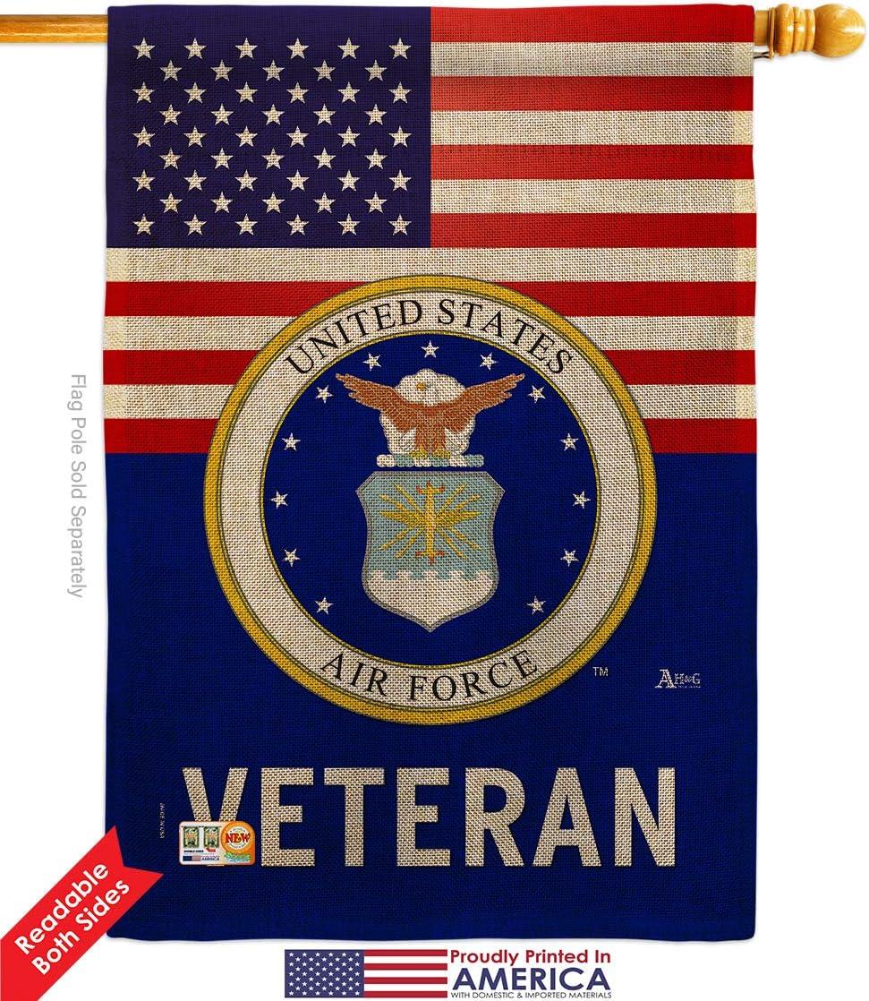 Americana Home & Garden  Home of Air Force House Flag - Double-Sided Military Decoration Banner - 28 x 40 in.