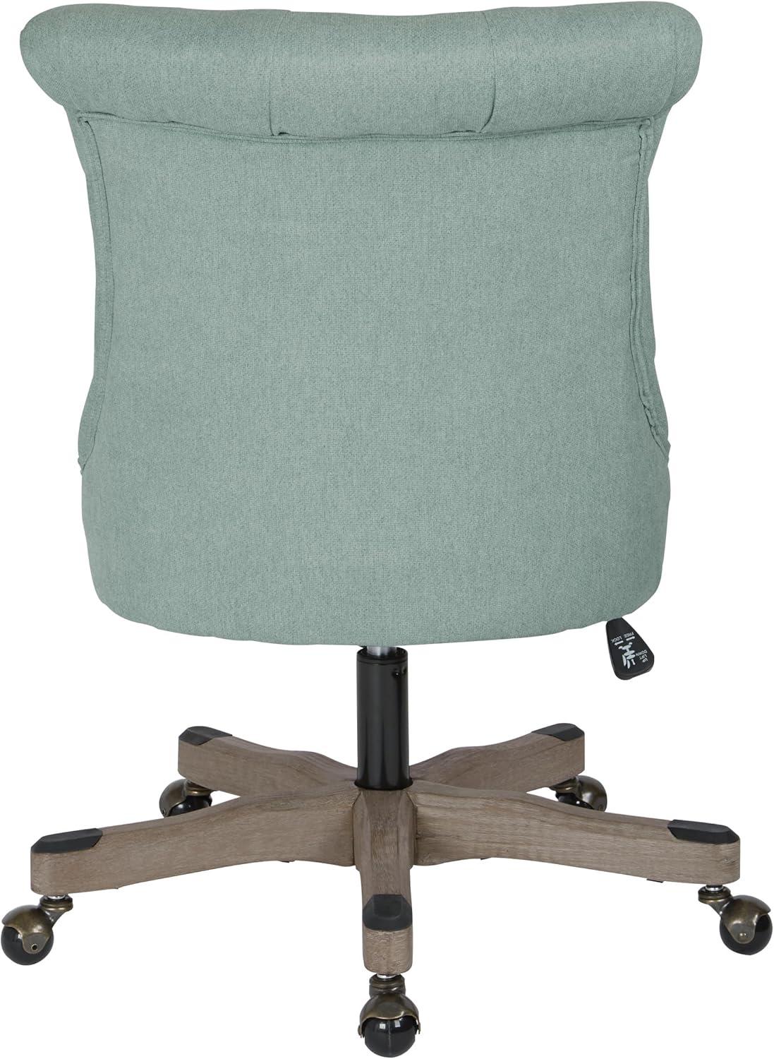 Mist Fabric Armless Swivel Office Chair