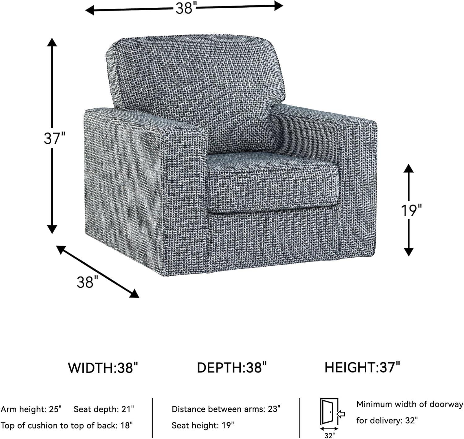 Ebern Designs Deivydas Upholstered Swivel Armchair