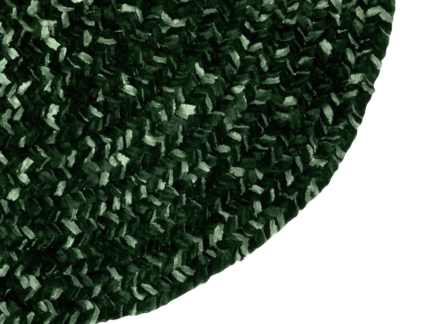 Better Trends Chenille Tweed Braid Collection is Durable and Stain Resistant Reversible Indoor Area Utility Rug 100% Polyester in Vibrant Colors, 96" x 120" Oval, Diluth & Emerald