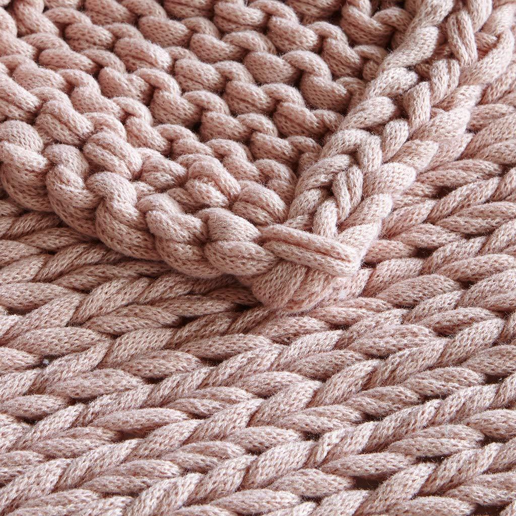Kelly Clarkson Home Madison Hand Made Chunky Double Knit Throw Blanket