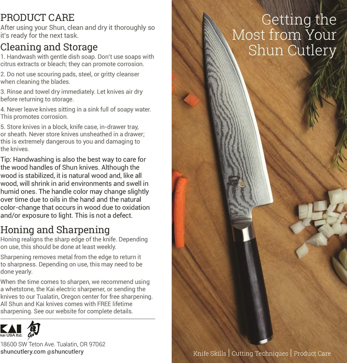 Shun Classic 3-Piece Knife Set with Ebony Handles