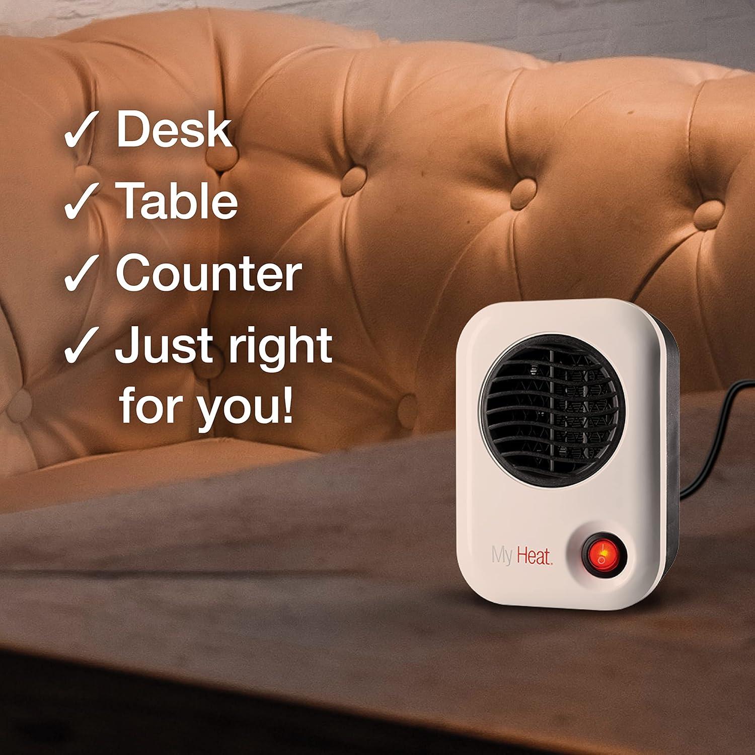 White Ceramic 200W Personal Tabletop Space Heater