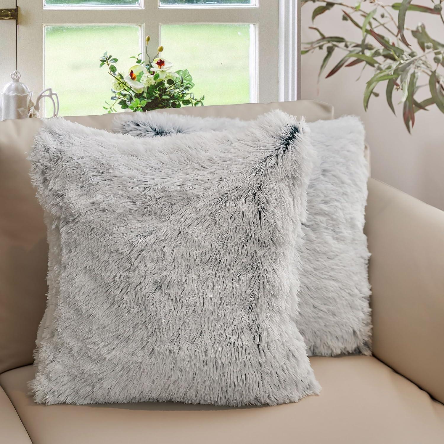 Faux Fur Throw Pillow