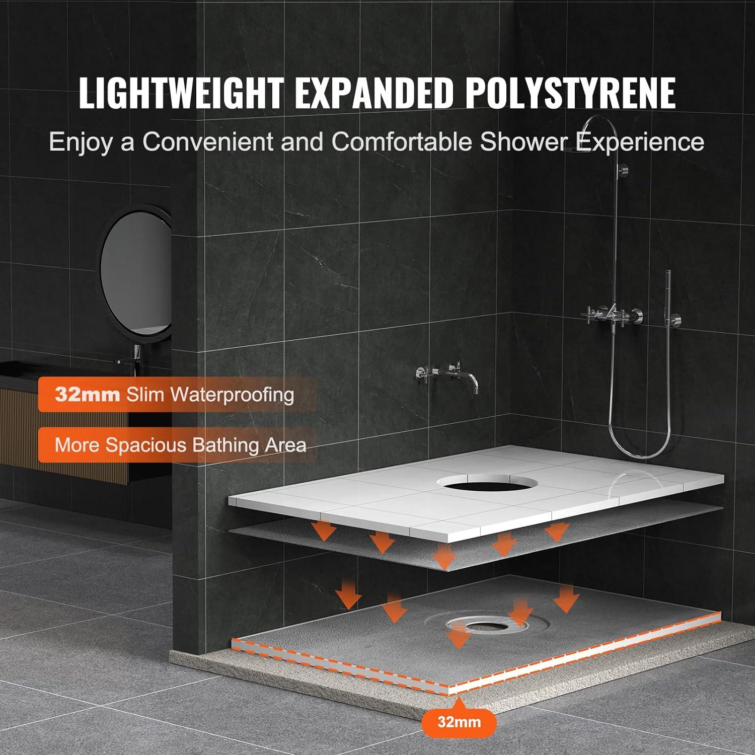 72'' W 48'' D Rectangular Shower Base