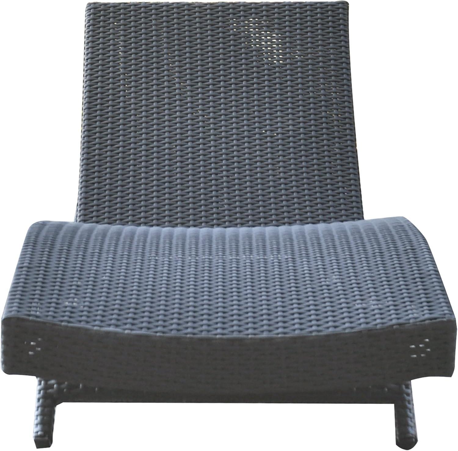 Highland Dunes Thuy Premium All-Weather Wicker Outdoor Armless Lounge Chair
