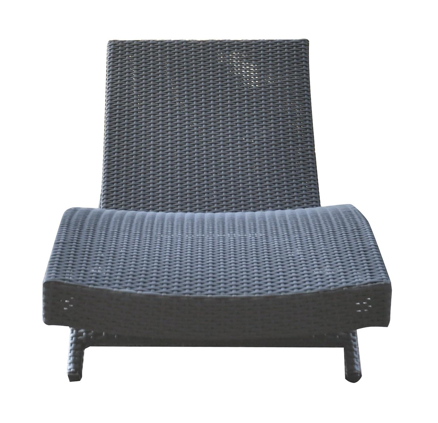 Highland Dunes Thuy Premium All-Weather Wicker Outdoor Armless Lounge Chair