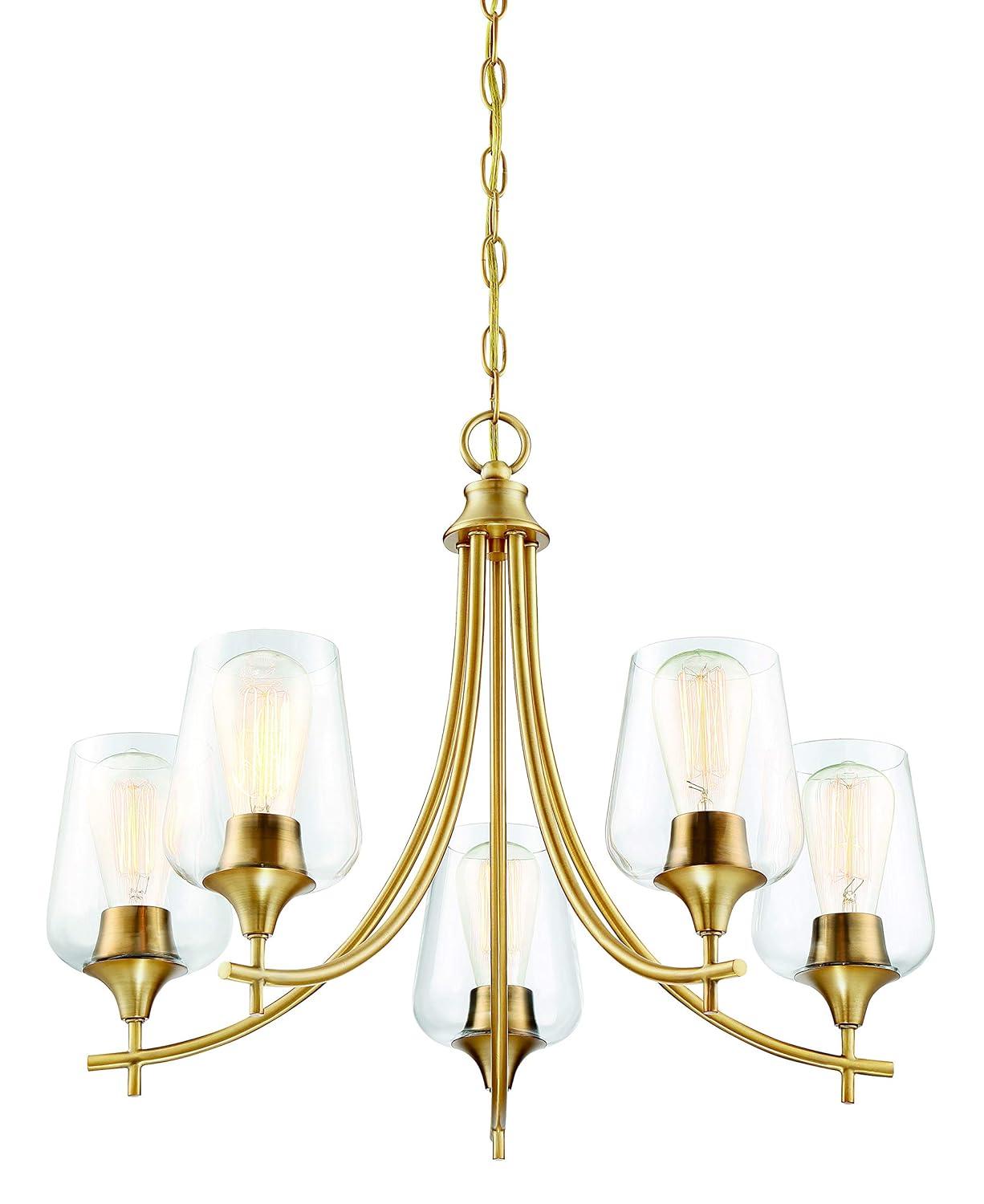 Savoy House Octave 5 - Light Chandelier in  Warm Brass
