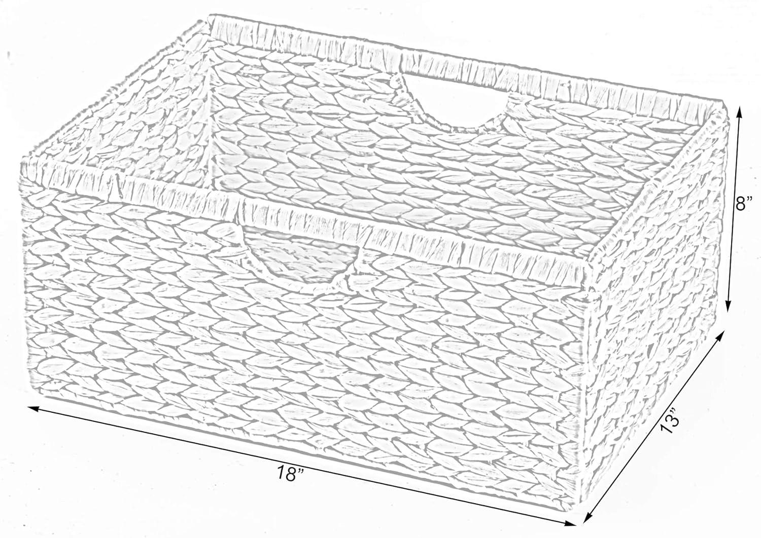 Foldable Natural Water Hyacinth Medium Storage Bin