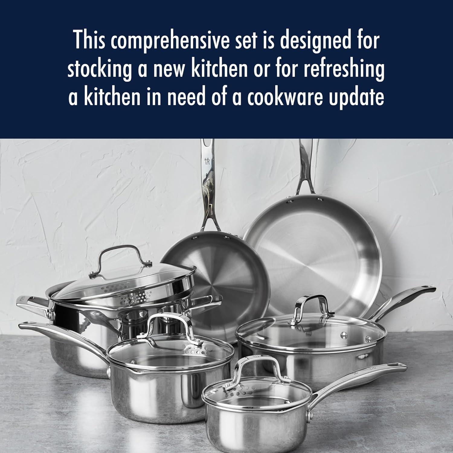 HENCKELS ® Clad H3 10-Piece Stainless Steel Cookware Set