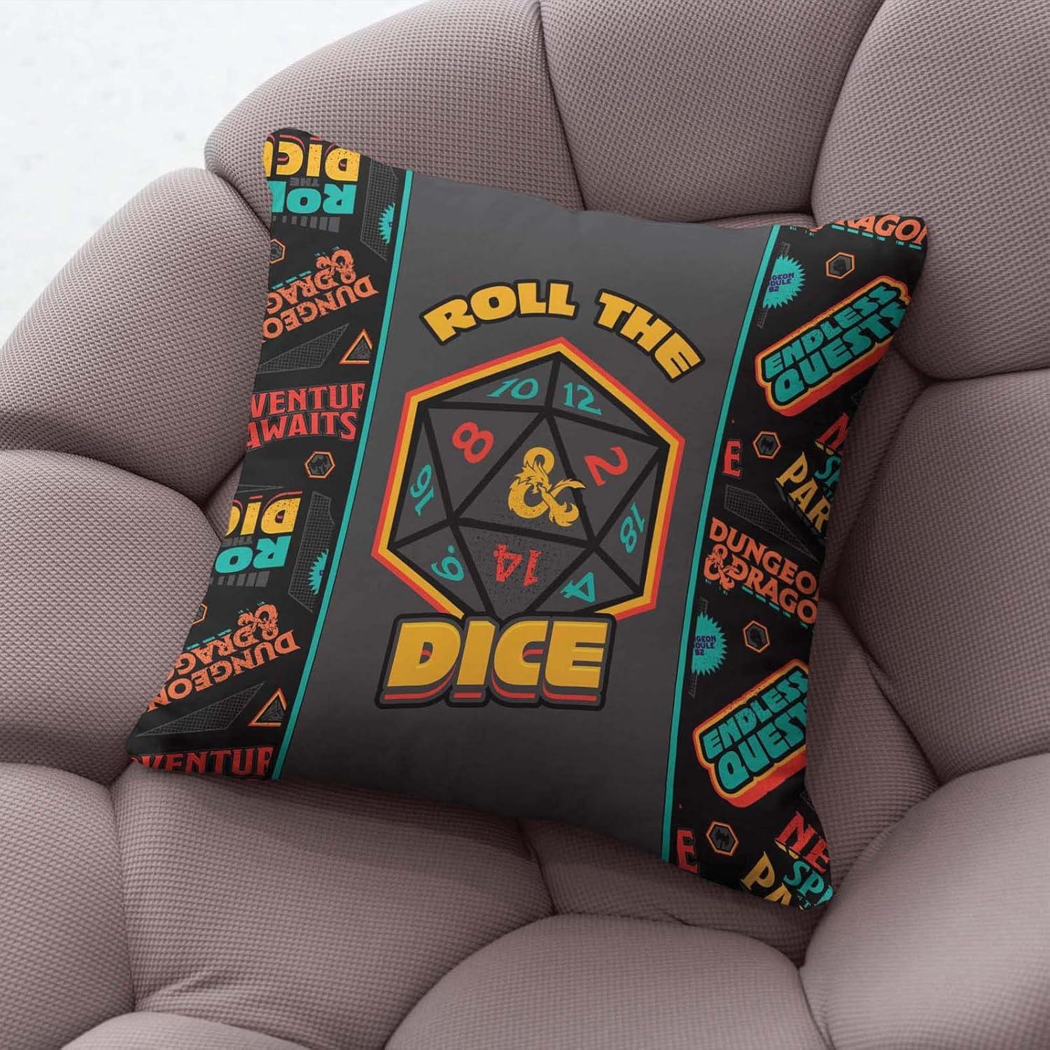 Northwest Dungeons & Dragons Pillow, 18" x 18", Roll The Dice