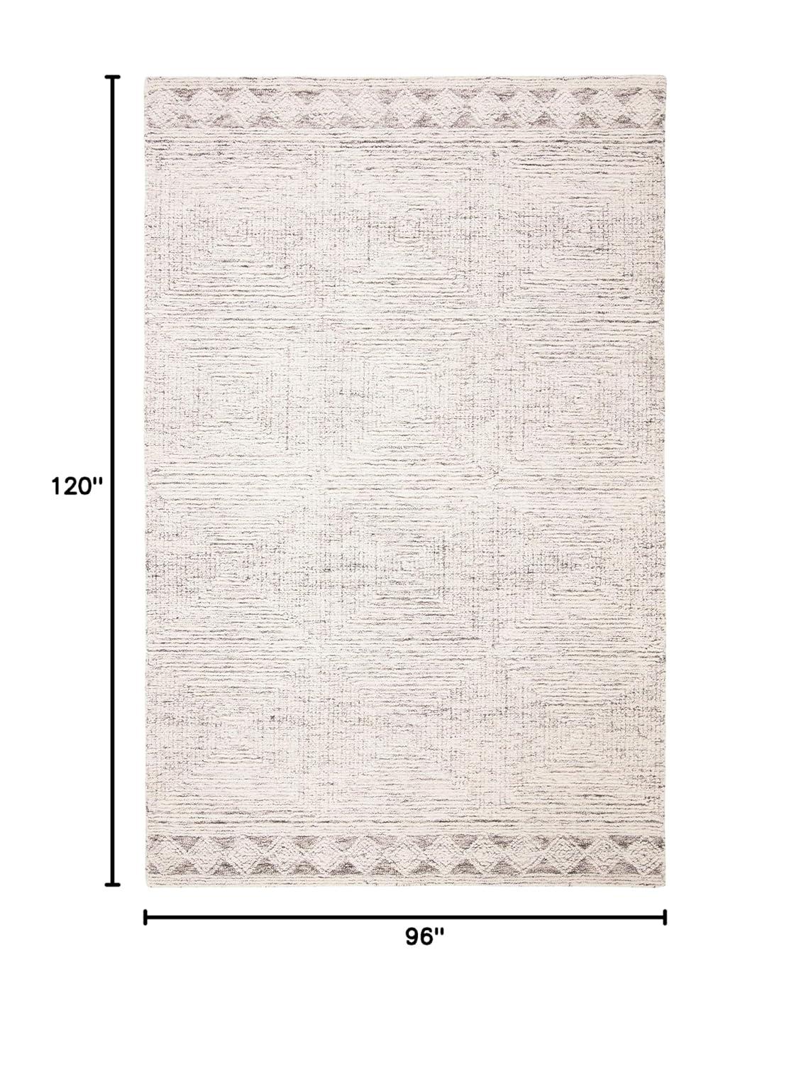 Abstract ABT349 Hand Tufted Area Rug - Ivory/Grey - 8' X 10' - Safavieh.